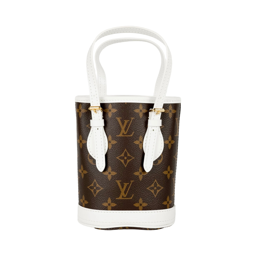 Louis Vuitton Monogram Match Nano Bucket Bag White