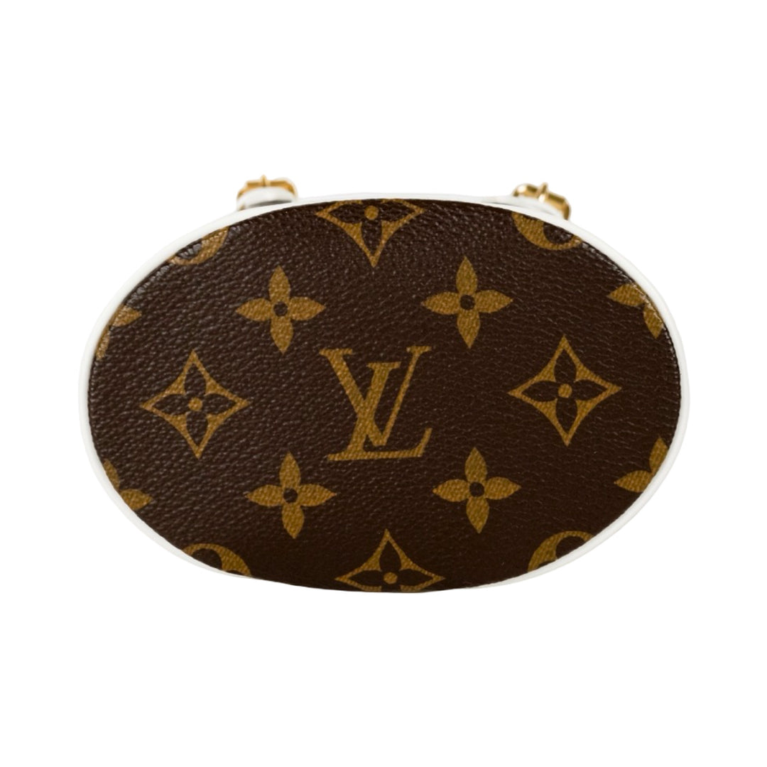 Louis Vuitton Monogram Match Nano Bucket Bag White