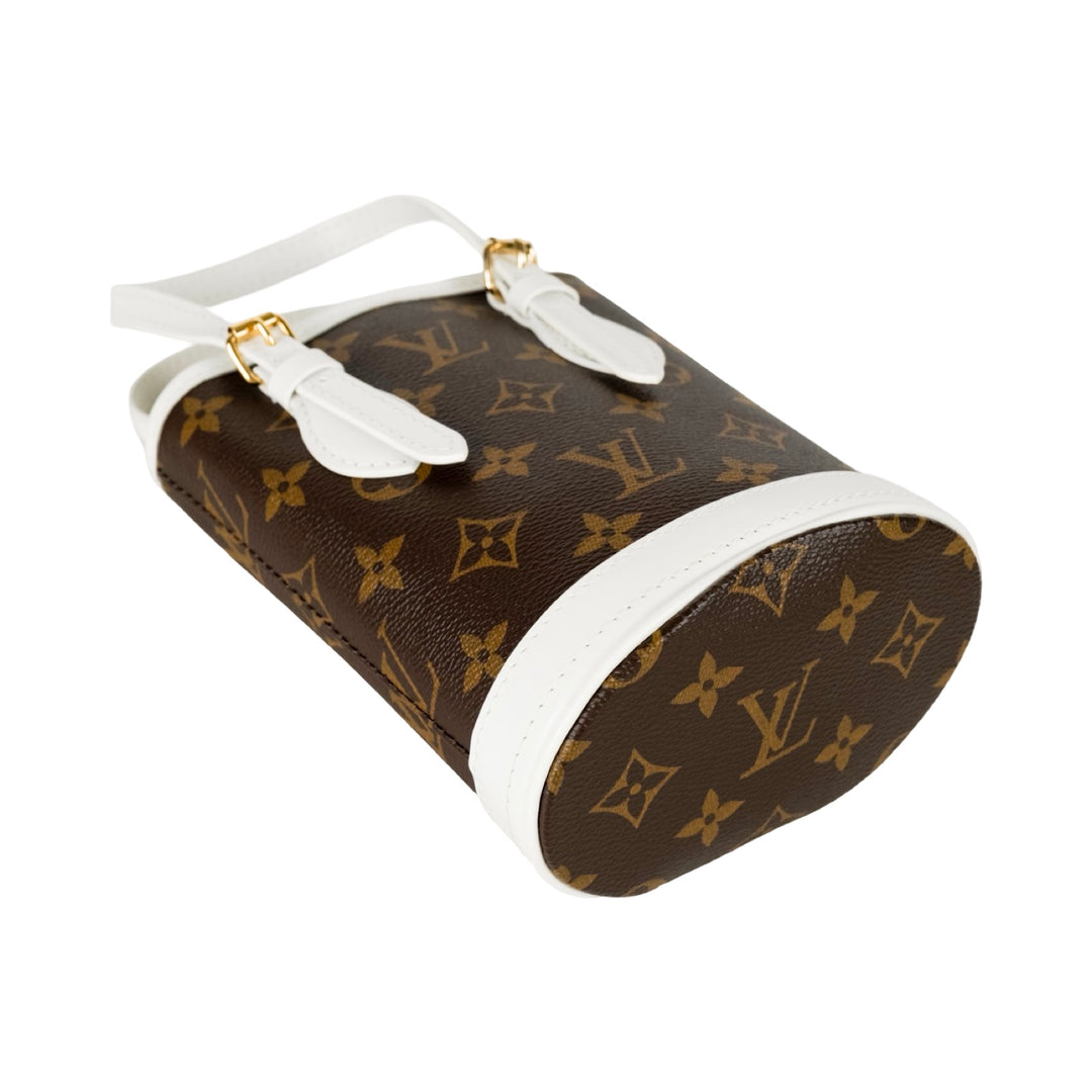 Louis Vuitton Monogram Match Nano Bucket Bag White