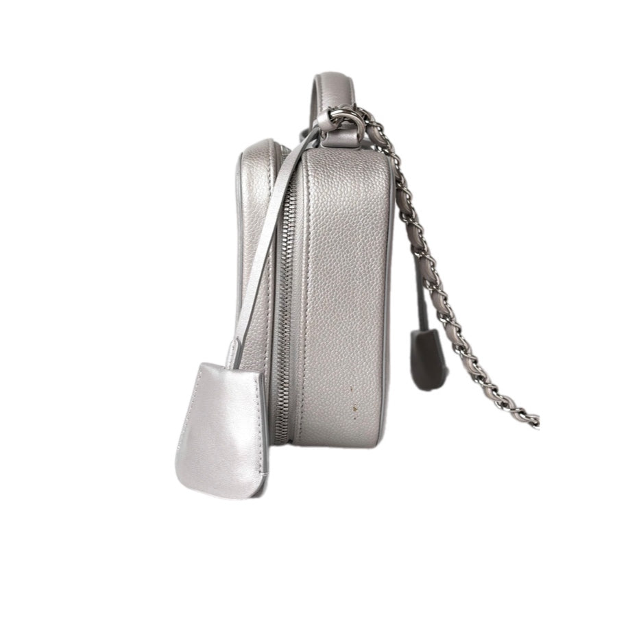 Chanel Silver Vanity Box Bag