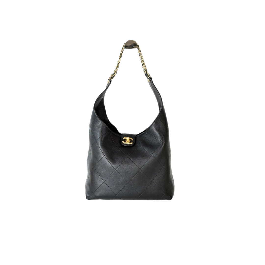 Chanel Black Hobo Bag