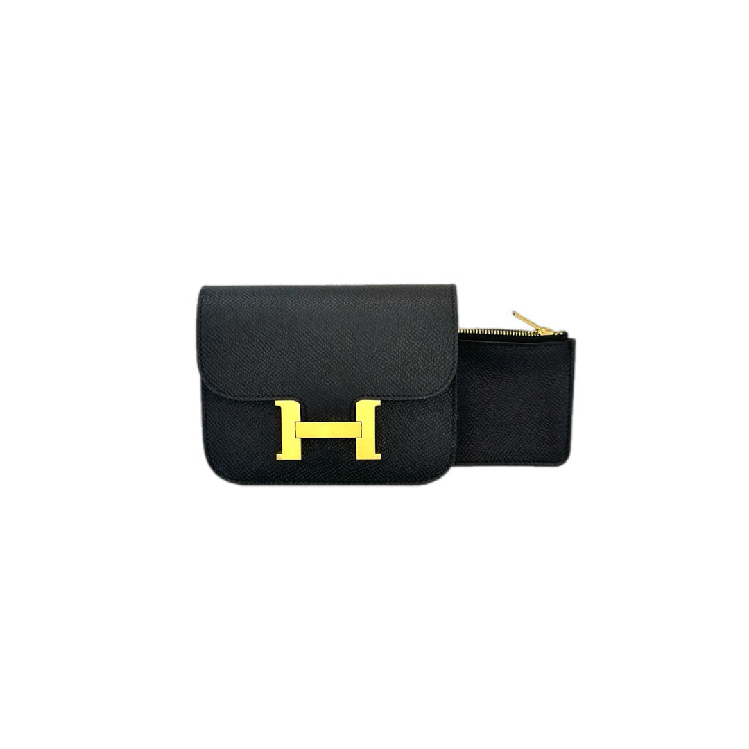 Hermes Black Constance Slim Epsom