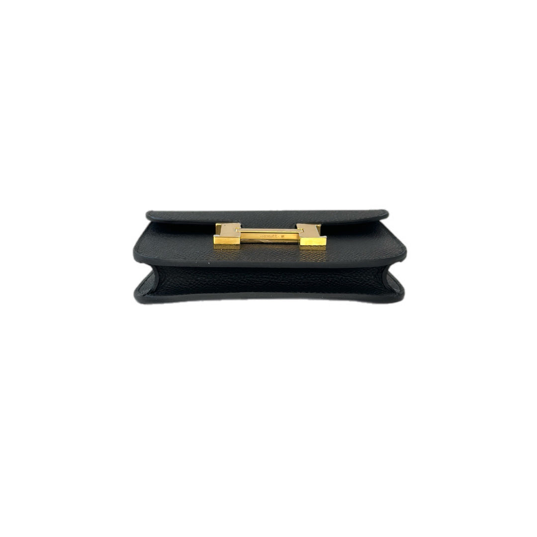 Hermes Black Constance Slim Epsom