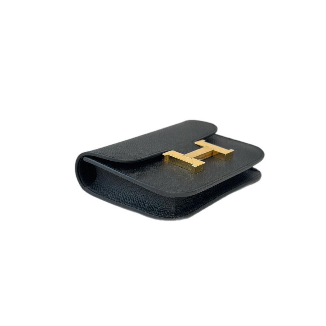 Hermes Black Constance Slim Epsom