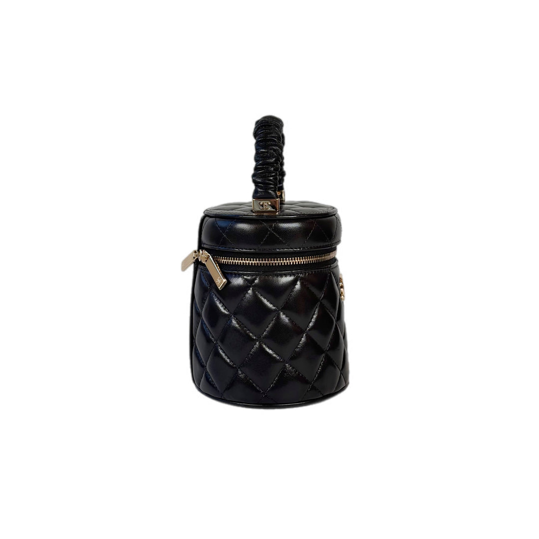 Chanel Black 22S Top Handle Mini Vanity Bag