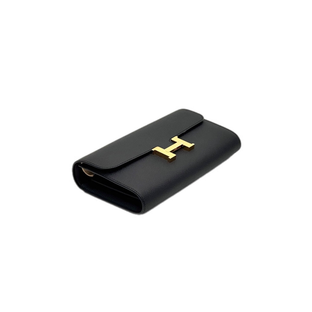 Hermes Constance To Go Black Gold Epsom Bag