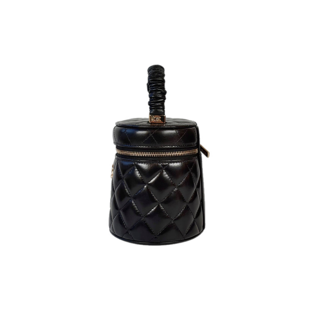 Chanel Black 22S Top Handle Mini Vanity Bag