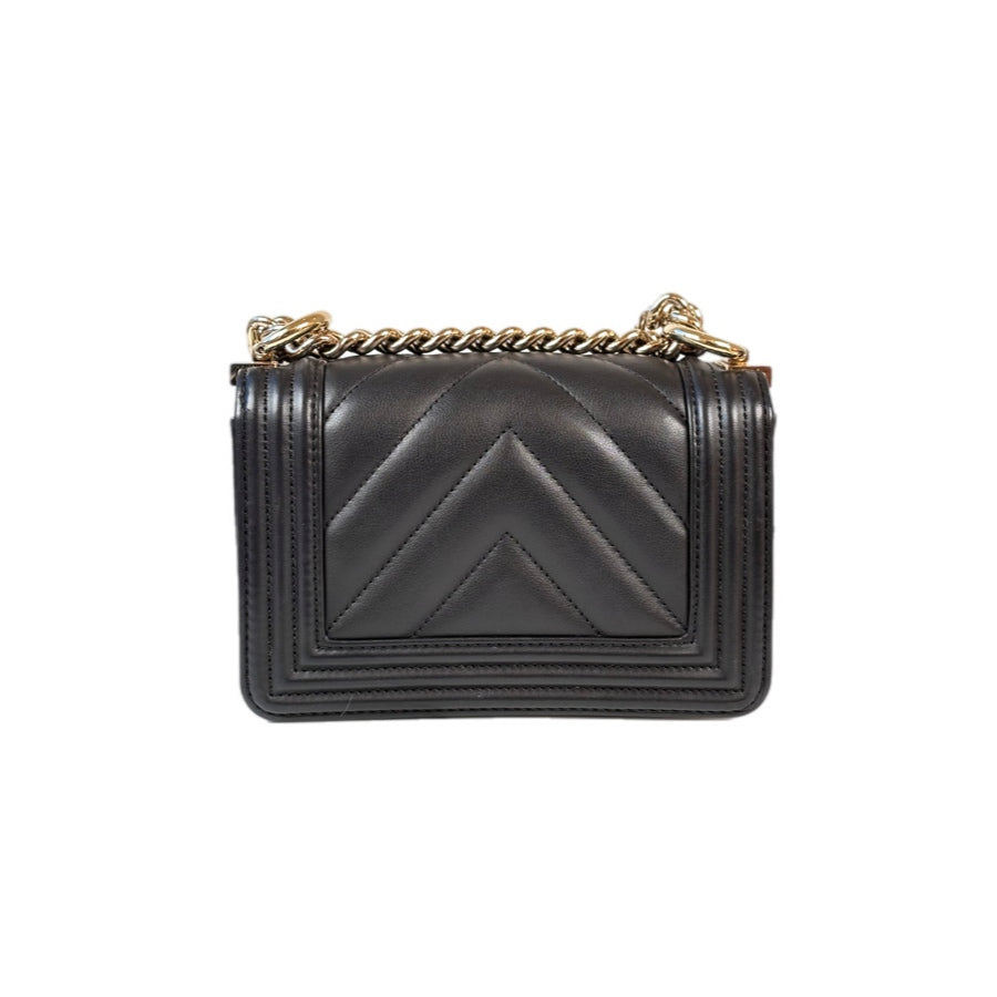 Chanel Leboy  Mini Bag Black V shape
