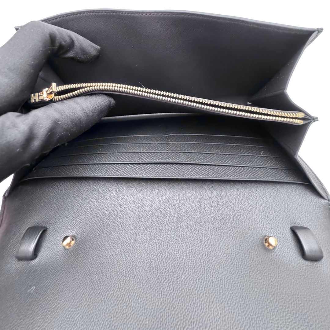 Hermes Constance To Go Black Gold Epsom Bag