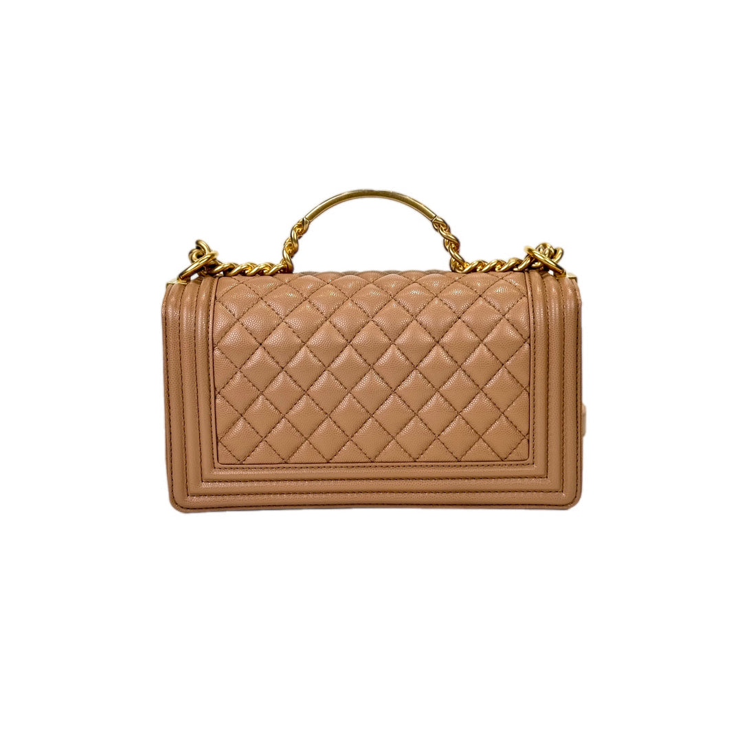 Chanel Leboy Medium Cream Bag with Handle