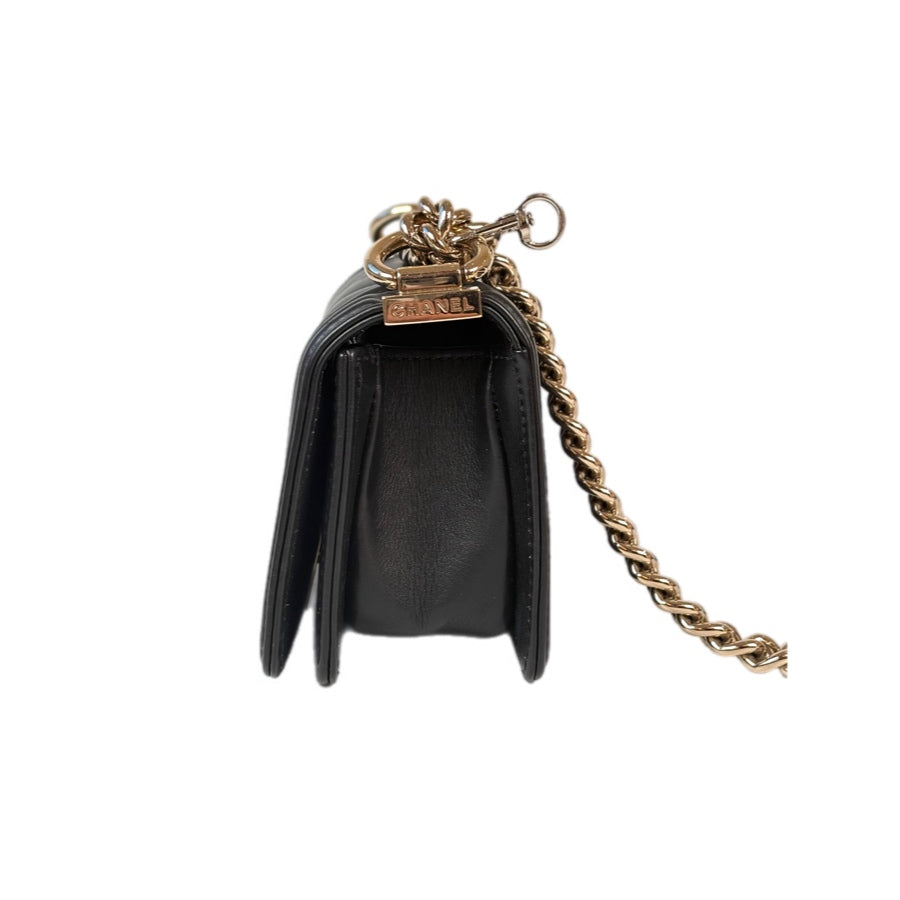 Chanel Leboy  Mini Bag Black V shape