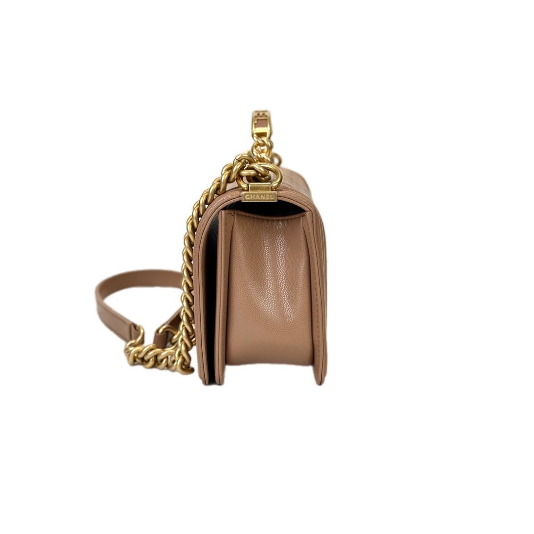 Chanel Leboy Medium Cream Bag with Handle