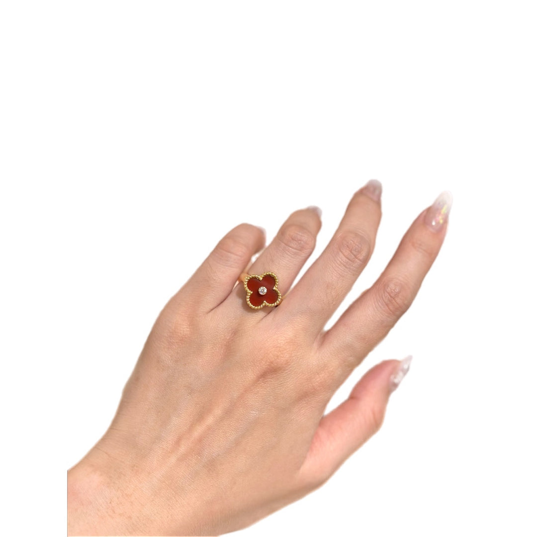 VCA Vintage Alhambra Diamond Ring #48