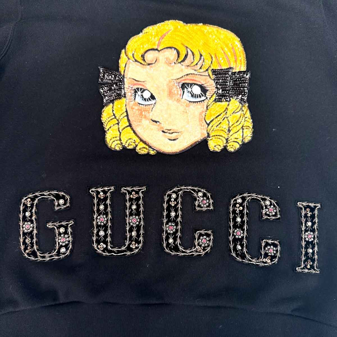 Gucci Black Flower Fairy Sequin Hoodie