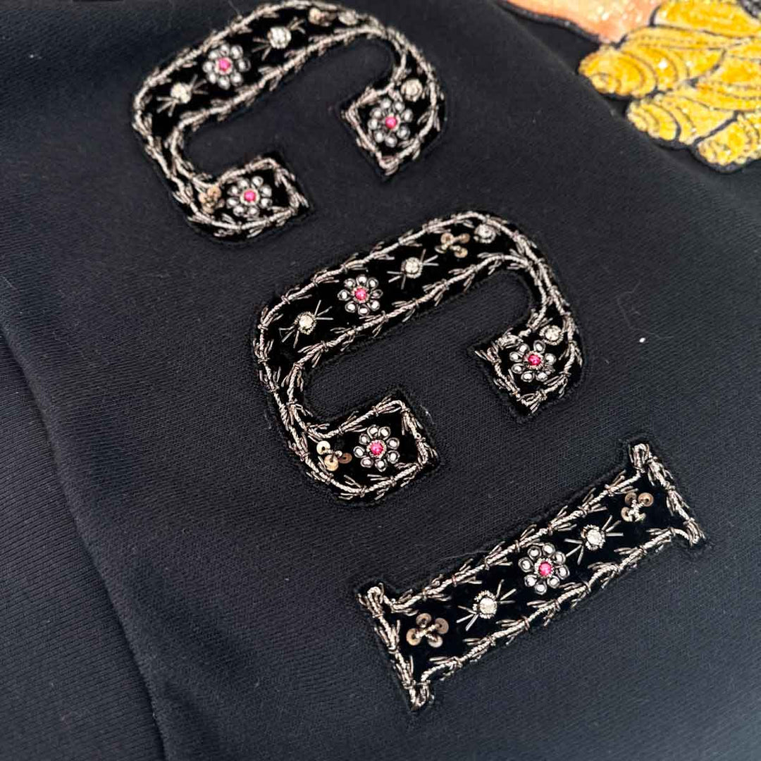 Gucci Black Flower Fairy Sequin Hoodie