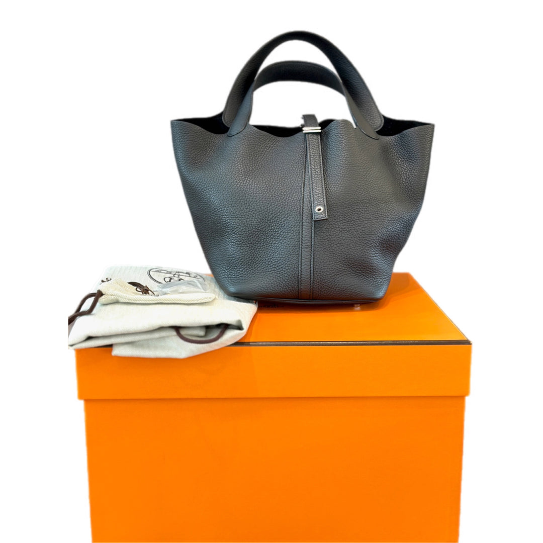 Hermes Picotin 22cm Black SHW Bag