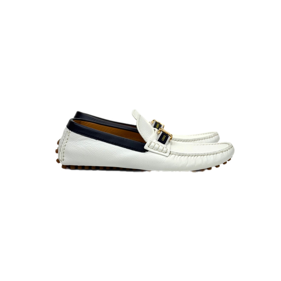 Louis Vuitton Hockenheim Moccasin White #5.5