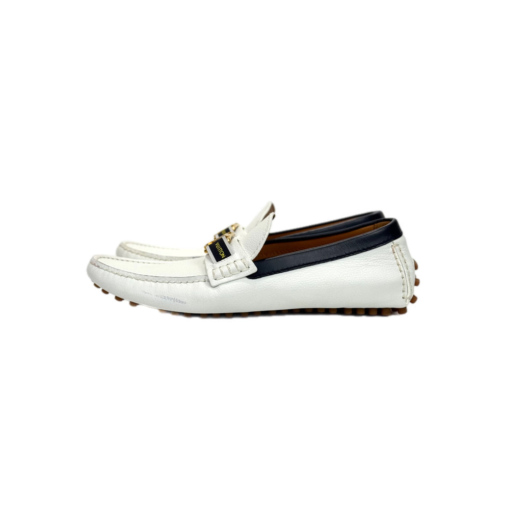 Louis Vuitton Hockenheim Moccasin White #5.5