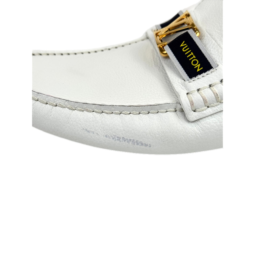 Louis Vuitton Hockenheim Moccasin White #5.5