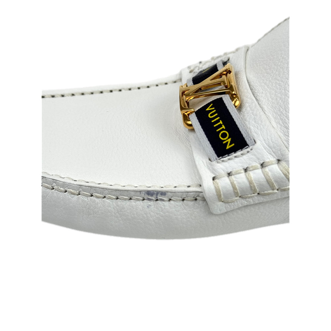 Louis Vuitton Hockenheim Moccasin White #5.5