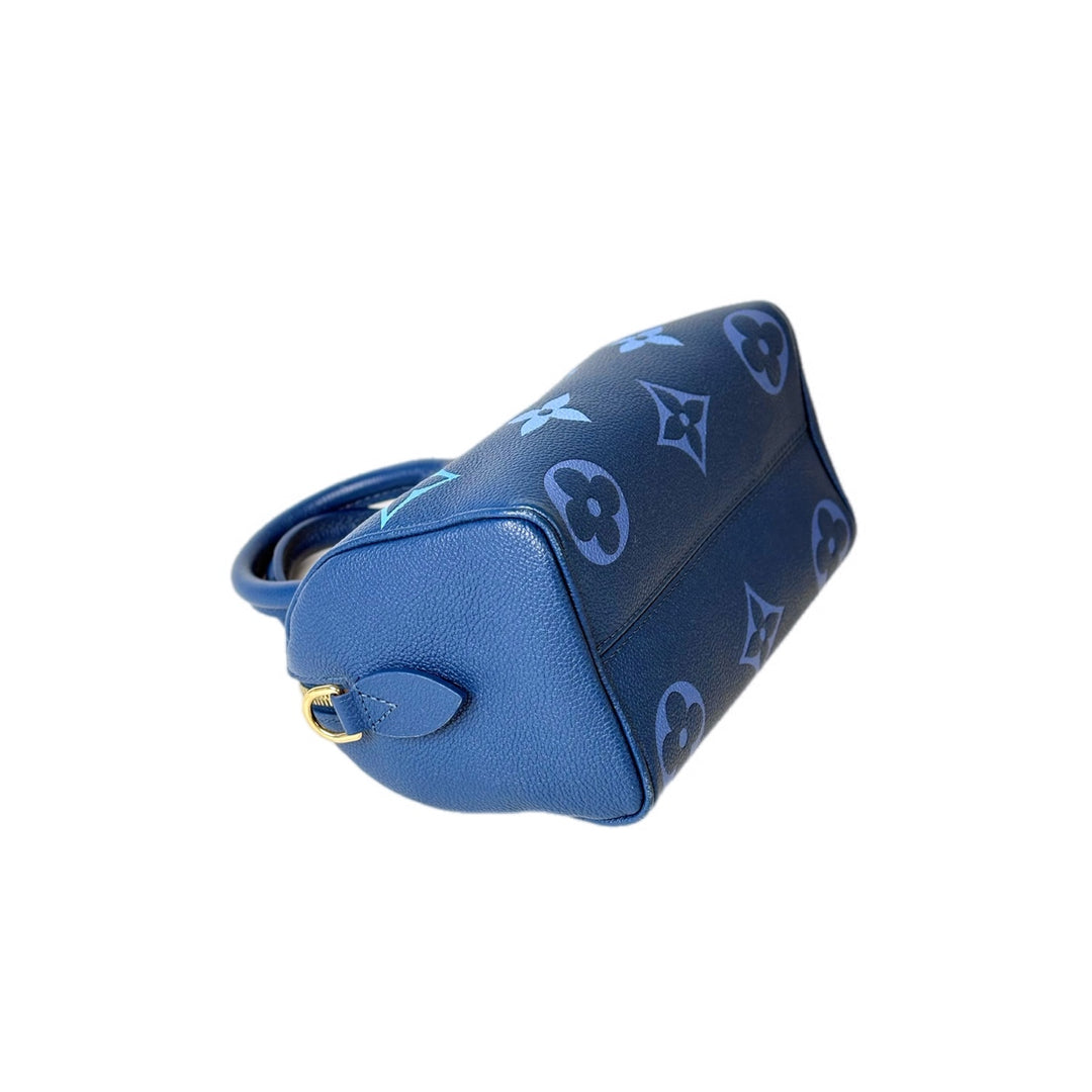 Louis Vuitton Speedy 20cm Blue Bag