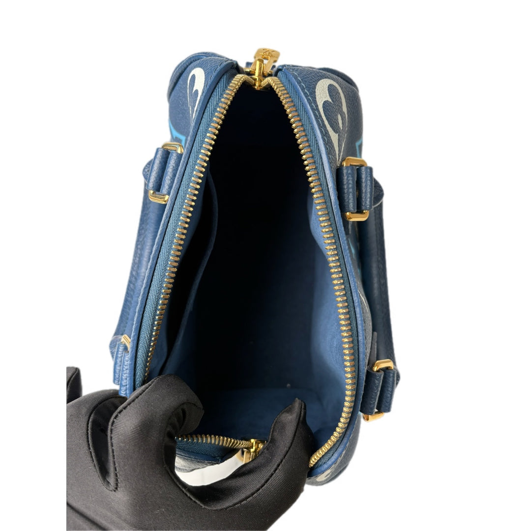 Louis Vuitton Speedy 20cm Blue Bag