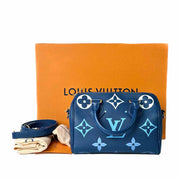 Louis Vuitton Speedy 20cm Blue Bag