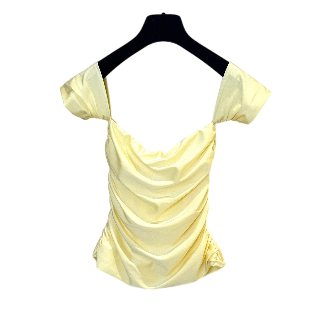 Chanel 23S Yellow Bow CC Top #34