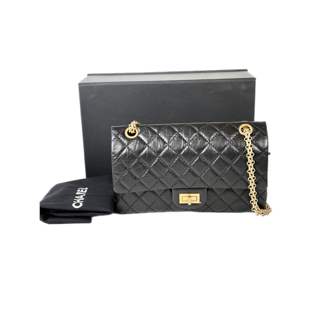 Chanel Reissue Bag Medium Black Gold Calfskin