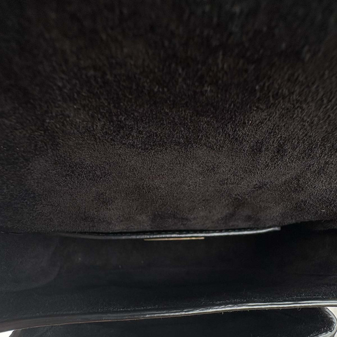 Miumiu Strap Crystal Bag Black Clalfskin