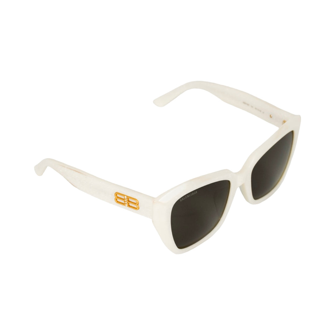 Balenciaga White Square Sunglasses