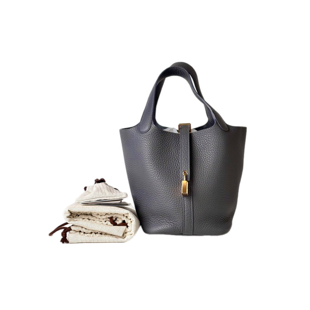 Hermes Picotin 18cm Bag TC Ardoise 85