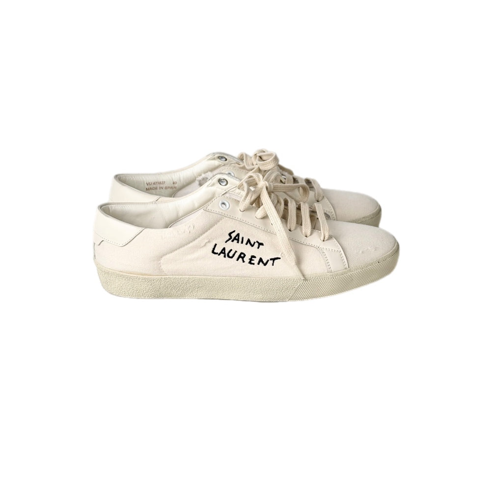 YSL Court Cream Sneaker #40