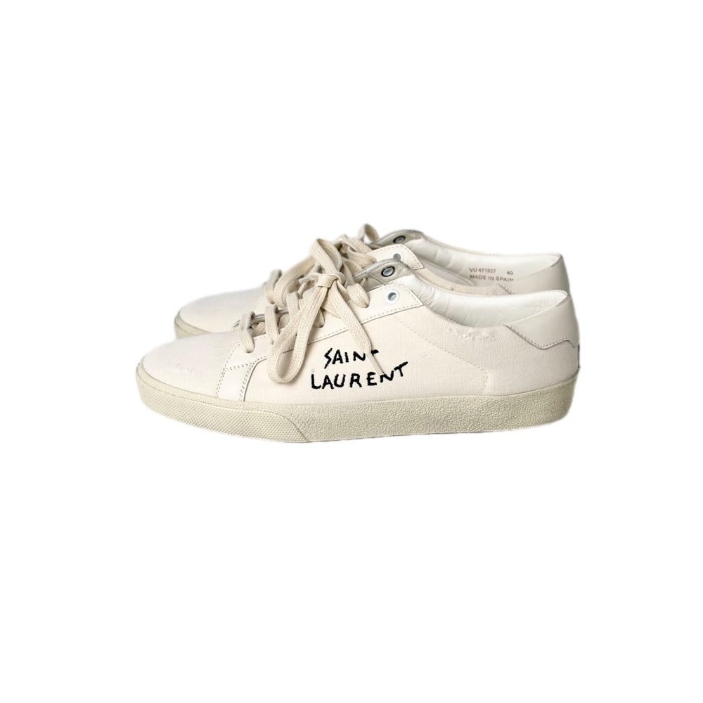 YSL Court Cream Sneaker #40