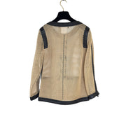 Chanel Beige/Black Mesh Jacket #36