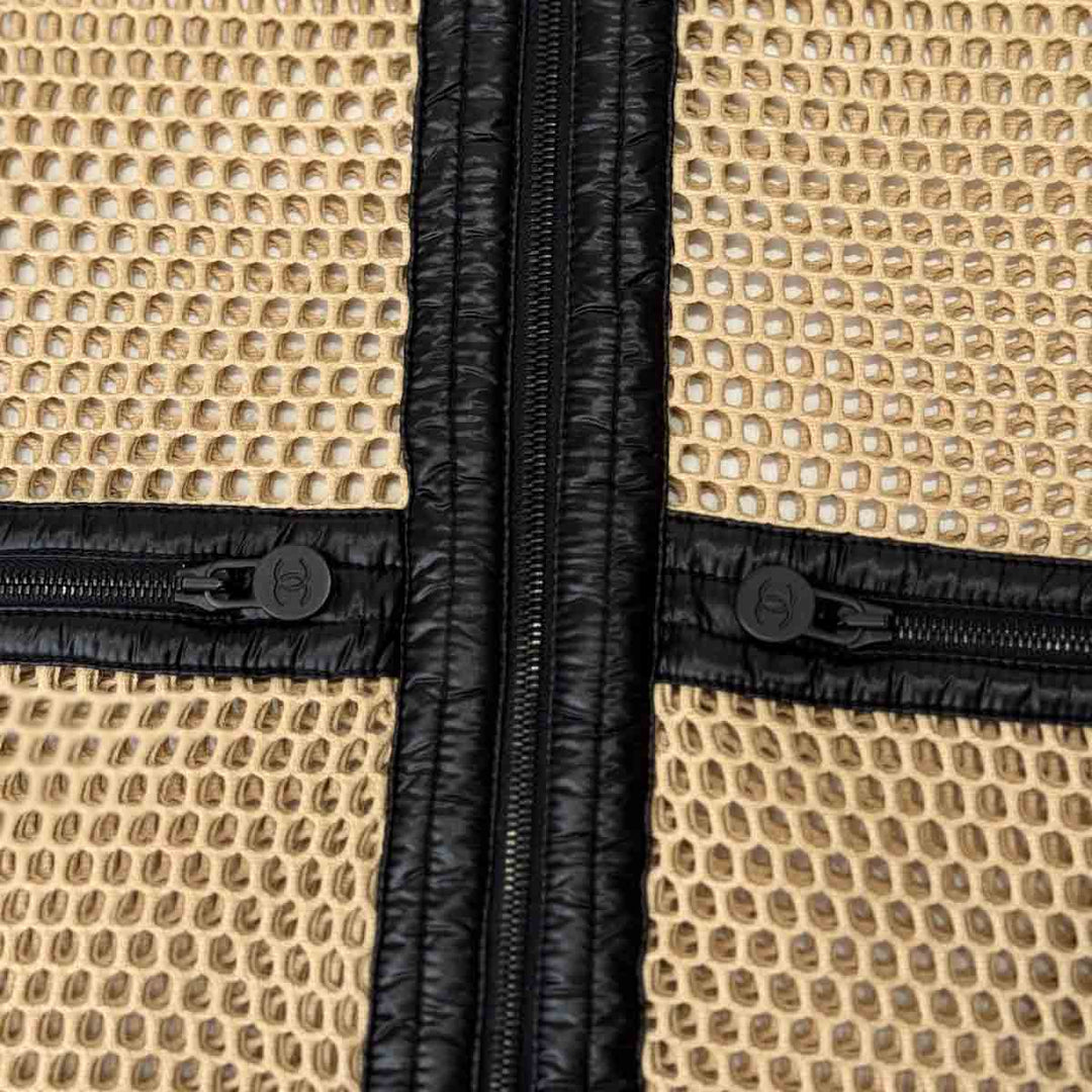 Chanel Beige/Black Mesh Jacket #36