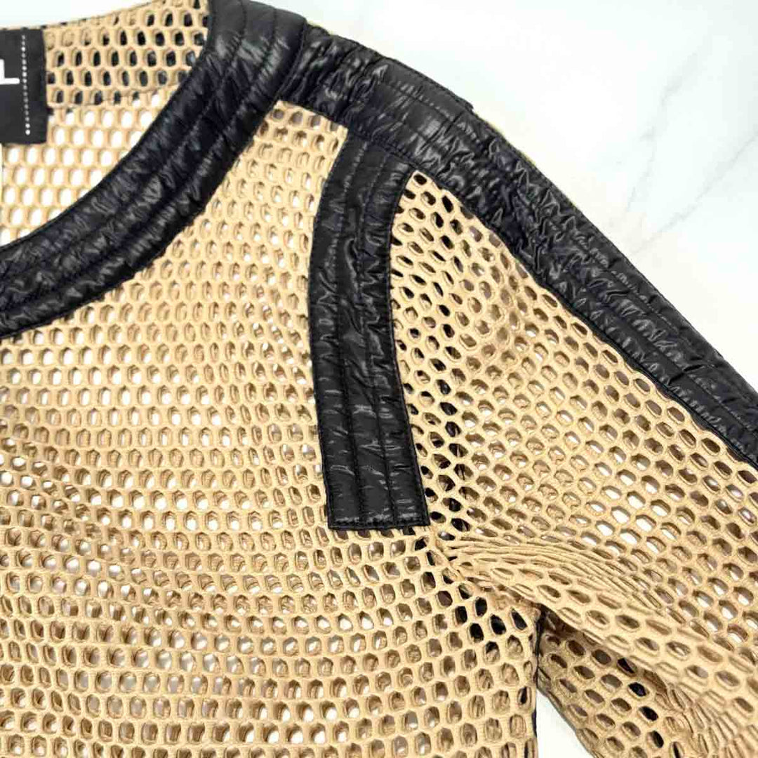 Chanel Beige/Black Mesh Jacket #36