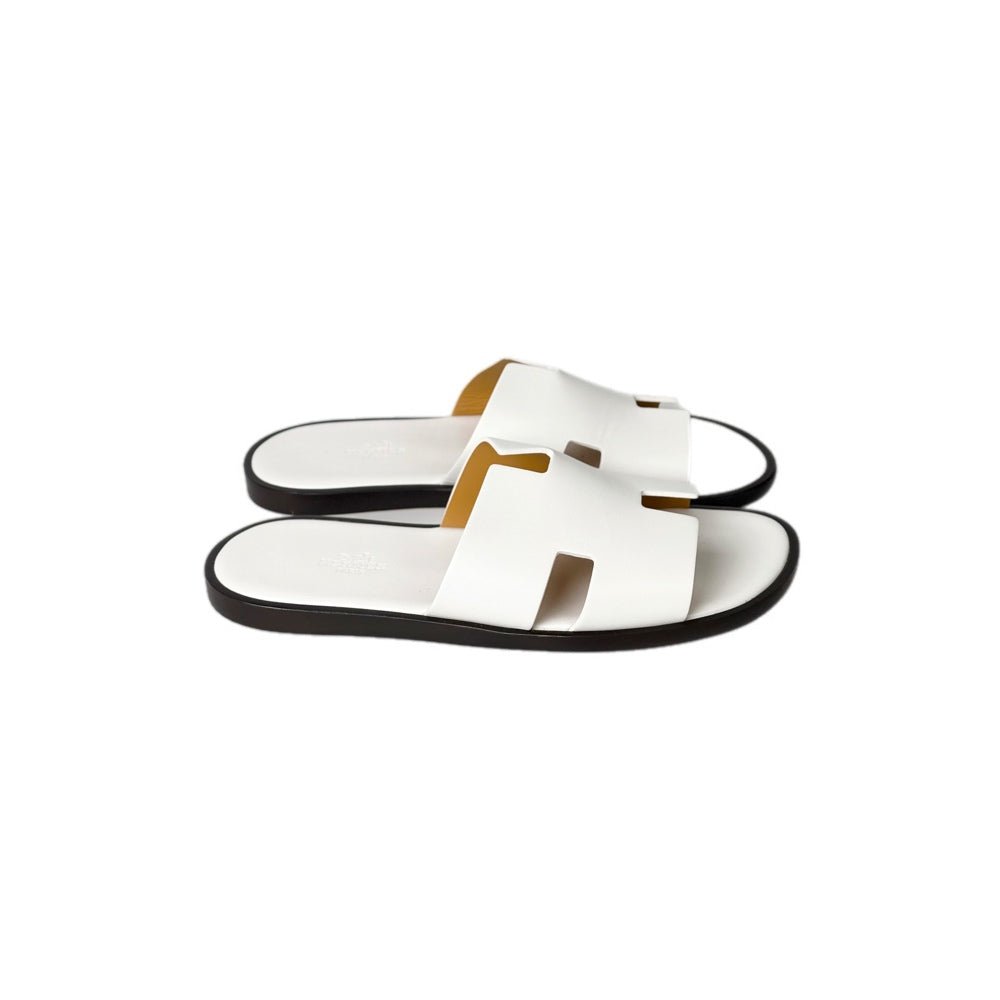 Hermes Izmir White Sandals #40