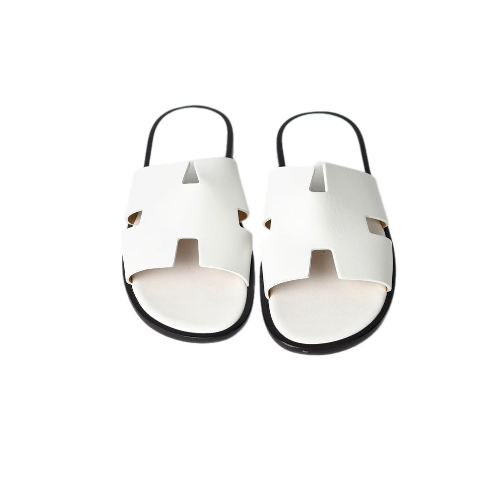 Hermes Izmir White Sandals #40