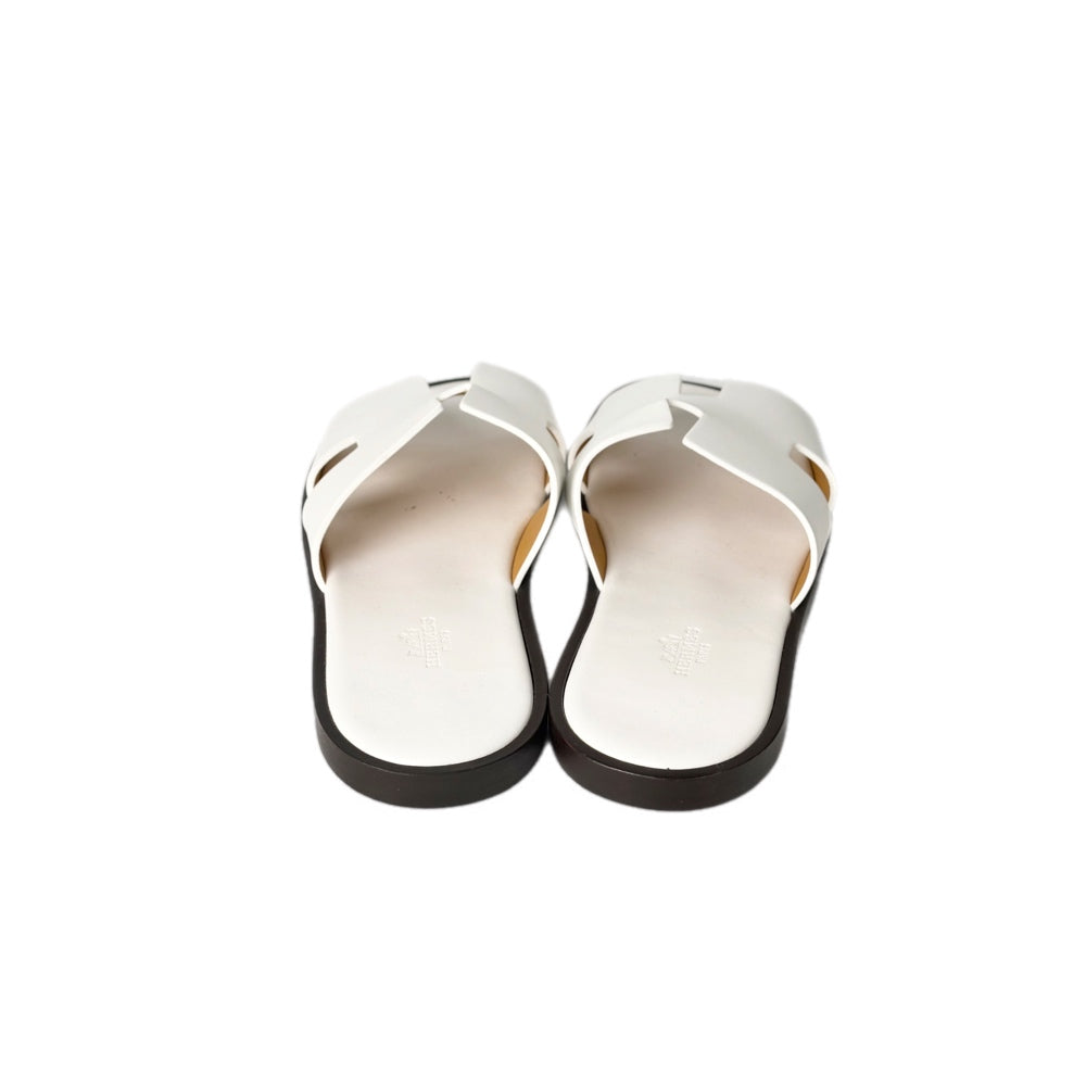 Hermes Izmir White Sandals #40