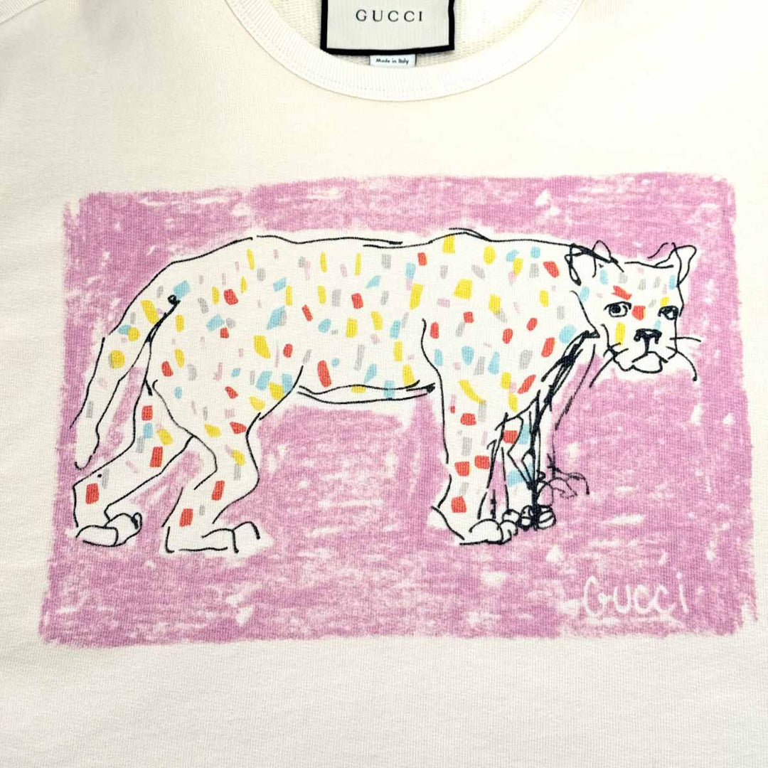 Gucci Colourful Panther Cream Jumper #S