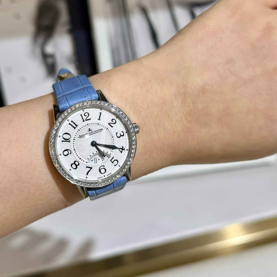 Jaeger Rendez Vous Date Quartz Diamond Watch Steel 34mm