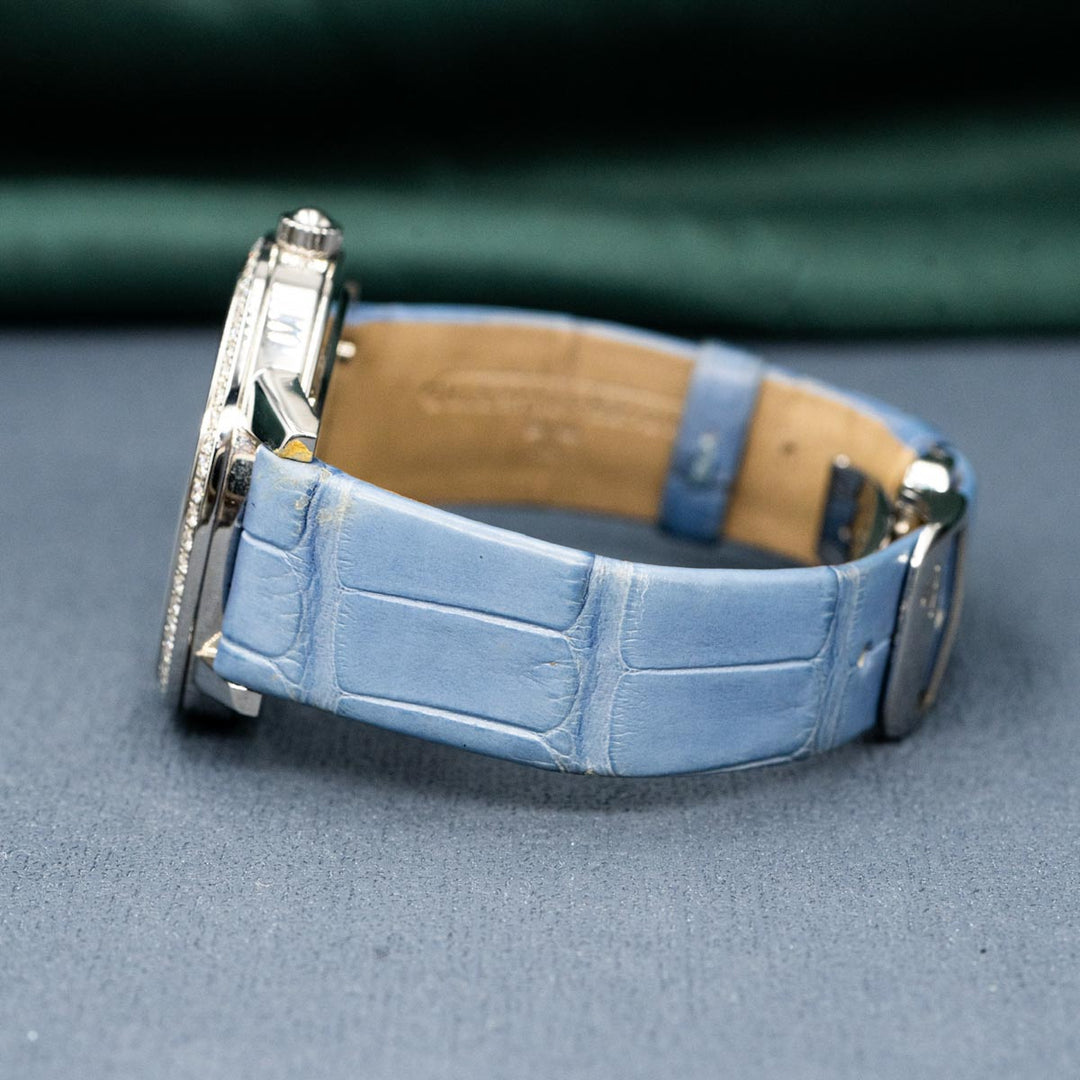 Jaeger Rendez Vous Date Quartz Diamond Watch Steel 34mm