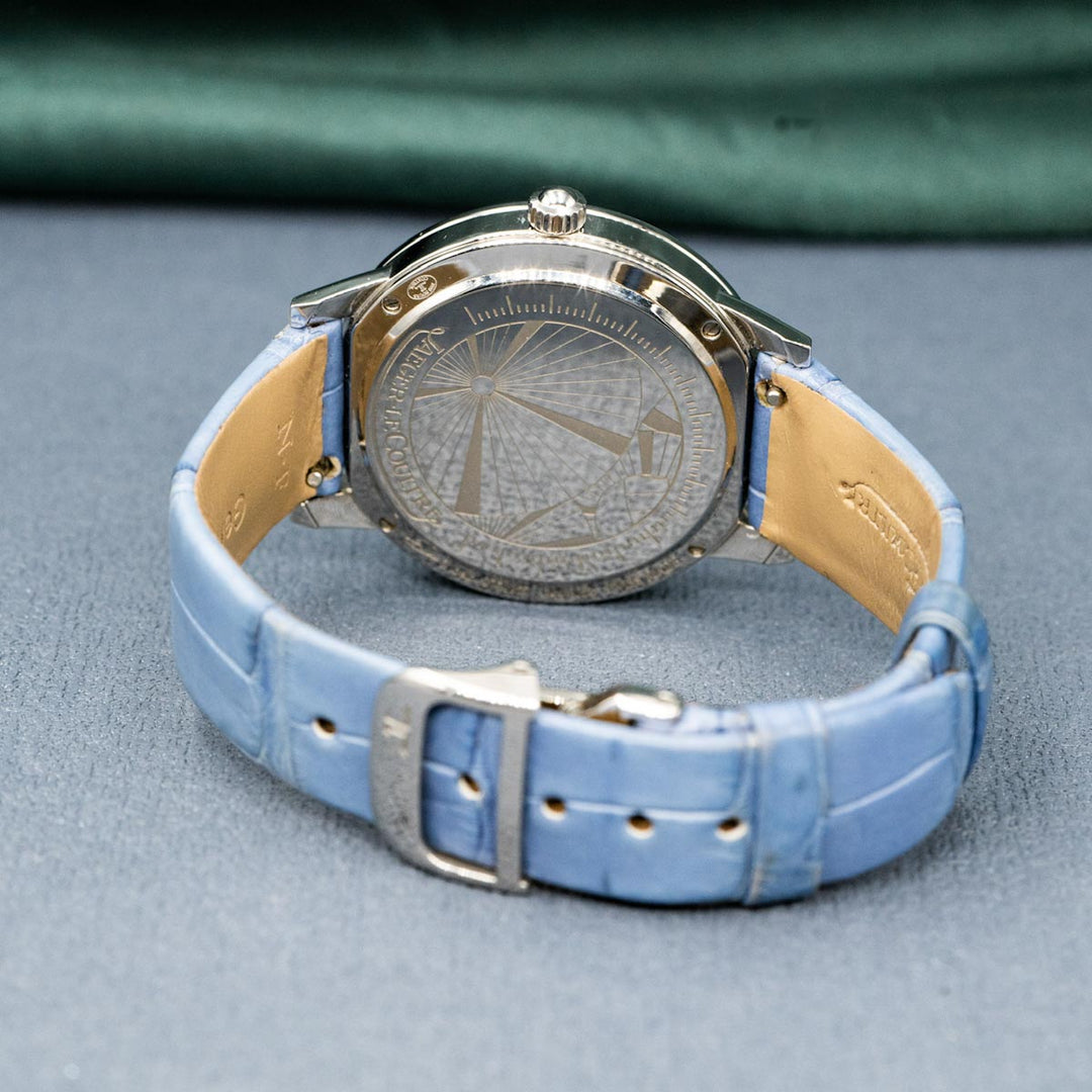 Jaeger Rendez Vous Date Quartz Diamond Watch Steel 34mm