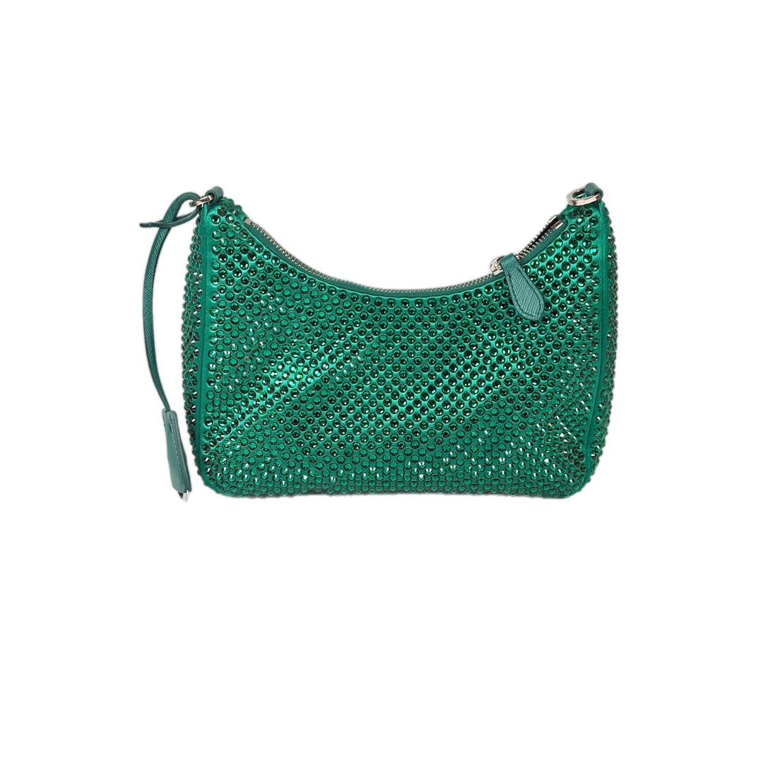 Prada Re-edition Crystal Bag Green