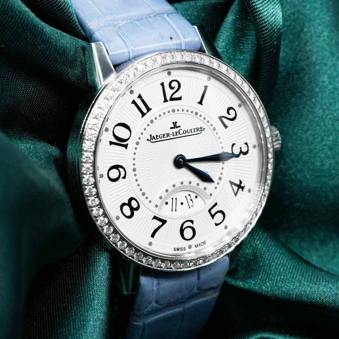 Jaeger Rendez Vous Date Quartz Diamond Watch Steel 34mm