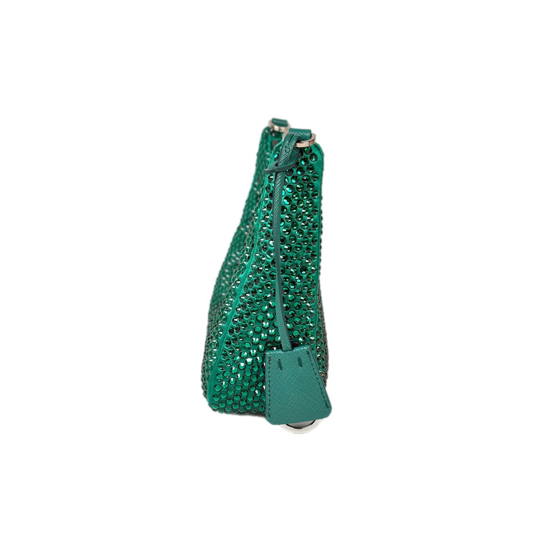 Prada Re-edition Crystal Bag Green