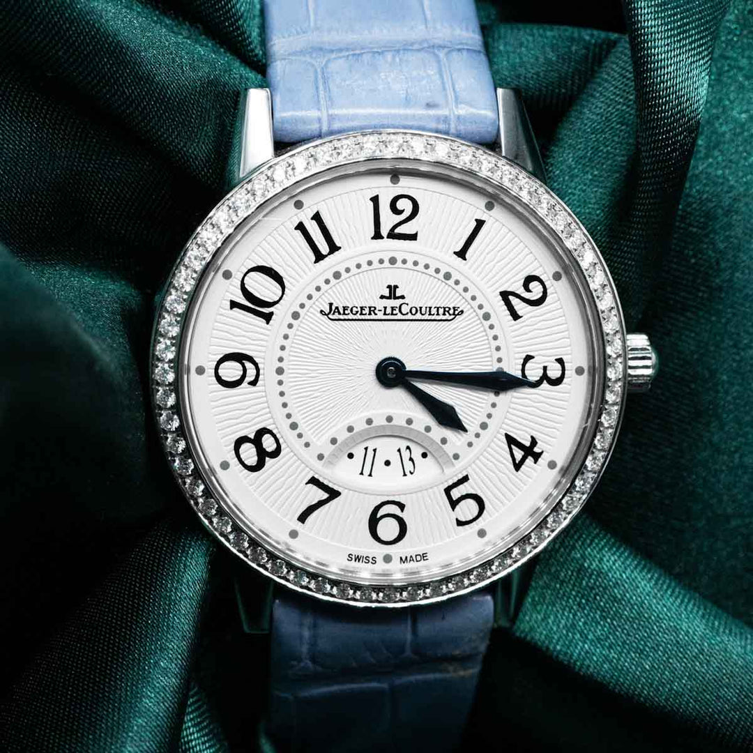 Jaeger Rendez Vous Date Quartz Diamond Watch Steel 34mm