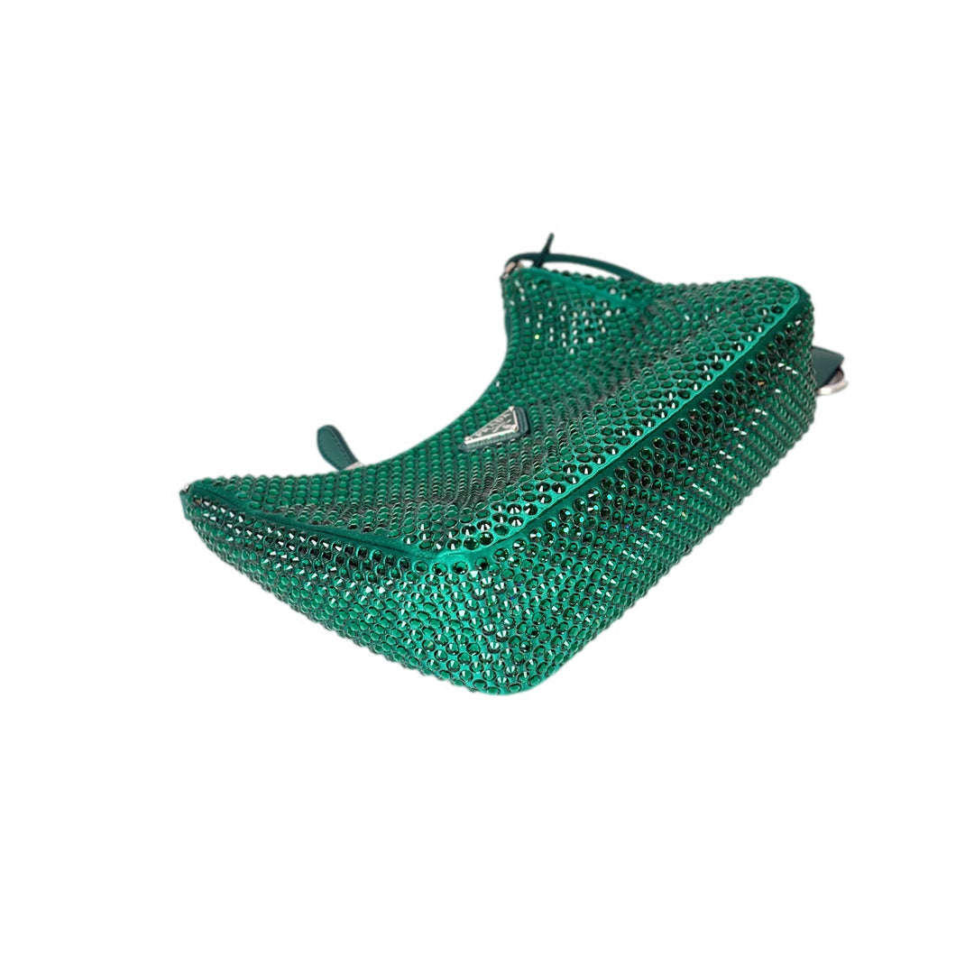 Prada Re-edition Crystal Bag Green