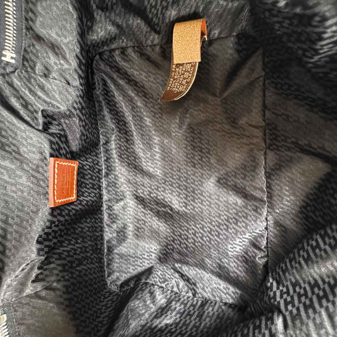Hermes Black Travelsilk Zip Pouch Bag